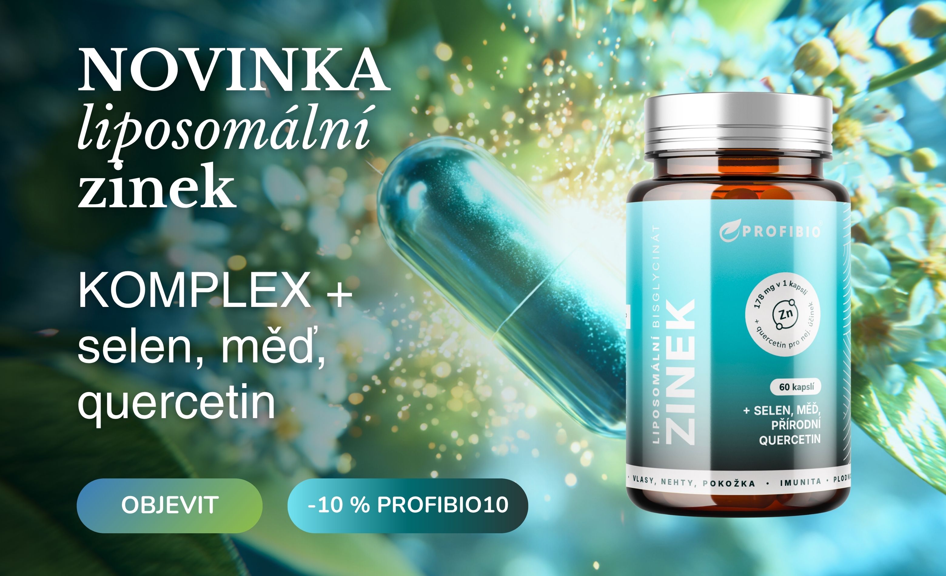 liposomální zinek selen med quercetin